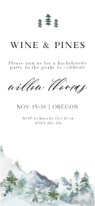 OG1 - Wine & Pines Invitation Mobile design preview