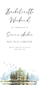 OG1 - Lake Bachelorette Weekend Invitation Mobile design preview