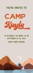PN1 - Retro Bachelorette Invite Mobile design preview