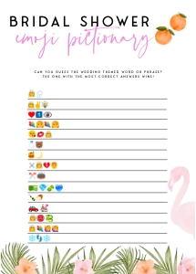 MB1 - Bridal Emoji Pictionary design preview