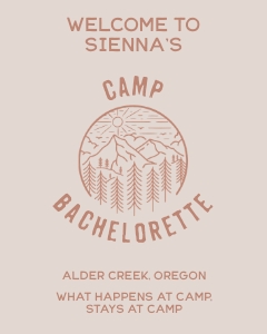 PN1 - Camp Bachelorette Welcome Signs design preview