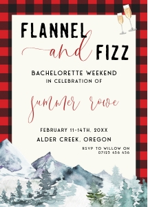 FN1 - Flannel & Fizz Invite 5x7: FN1 - Flannel & Fizz 5x7