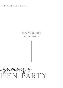 HP2 - Hen Party Invite 5x7 design preview