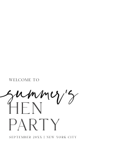 HP2 - Hen Party Welcome Signs design preview