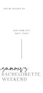 HP2 - Bachelorette Weekend Invite Mobile design preview