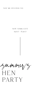 HP2 - Hen Party Invite Mobile design preview