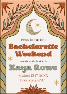 KM1 - Bachelorette Invite 5x7 design preview