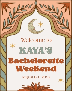 KM1 - Bachelorette Weekend Welcome Signs design preview