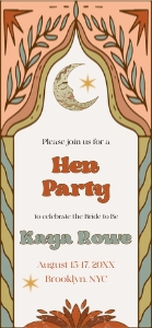 KM1 - Hen Party Invite Mobile design preview