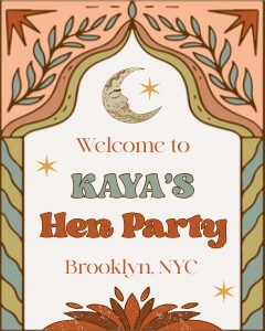 KM1 - Hen Party Welcome Signs design preview