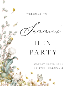 AN1 - Hen Weekend Welcome Sign design preview