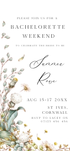 AN1 - Bachelorette Invite Mobile design preview