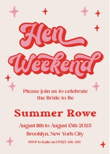 MZ1 - Hen Party Invite 5x7 design preview