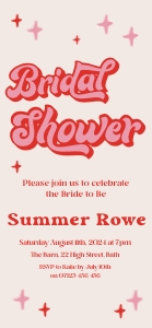 MZ1 - Bridal Shower Mobile Invite design preview
