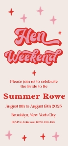 MZ1 - Hen Party Mobile Invite design preview