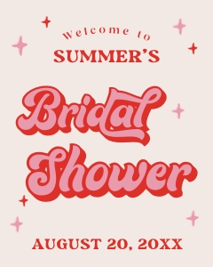 MZ1 - Bridal Shower Welcome Signs design preview