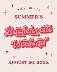 MZ1 - Bachelorette Weekend Welcome Signs design preview