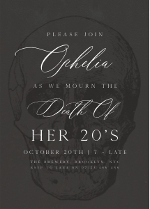 RIP - Death To My 20s Skull design preview
