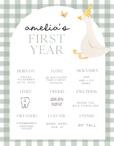 OSG - My First Year - 11x14 - Arch Green: OSG - My First Year