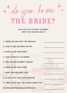 HLR - Do You Know The Bride - 5x7: HLR - 35 Games