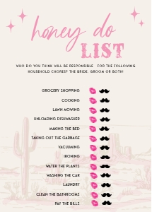 HLR - Honey Do List - 5x7: HLR - 35 Games