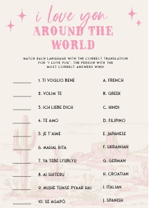 HLR - I Love You Around The World - 5x7: HLR - 35 Games