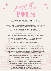 HLR - Pass The Poem - 5x7: HLR - 35 Games