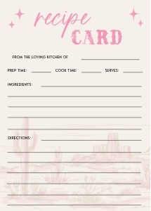 HLR - Recipe Card - 5x7: HLR - 35 Games