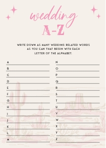 HLR - Wedding A-Z - 5x7: HLR - 35 Games