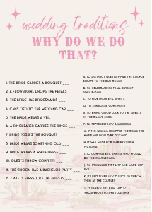 HLR - Wedding Traditions Why Do We Do That - 5x7: HLR - 35 Games