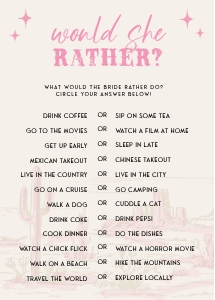 HLR - Would She Rather - 5x7: HLR - 35 Games