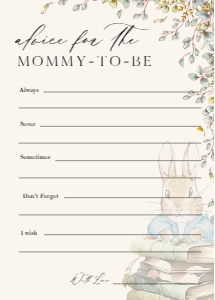 ANC - Advice For Mommy - 5x7: ANC - 35 Floral Rabbit Games