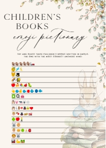 ANC - Childrens Books Emoji Pictionary - 5x7: ANC - 35 Floral Rabbit Games