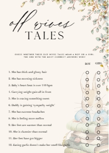 ANC - Old Wives Tales - 5x7: ANC - 35 Floral Rabbit Games
