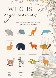 ANC - Who Is My Mama - 5x7: ANC - 35 Floral Rabbit Games