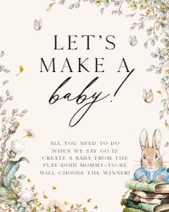 ANC - Lets Make A Baby - 8x10: ANC - 35 Floral Rabbit Games