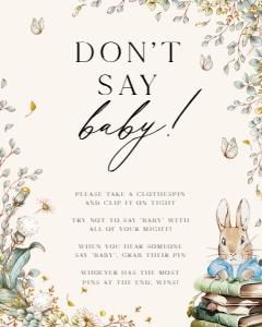 ANC - Don't Say Baby - 8x10: ANC - 35 Floral Rabbit Games