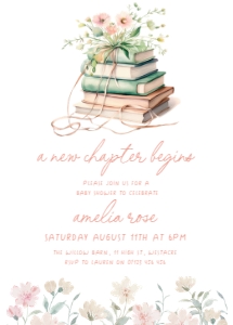 ANC - Pink Books - 5x7 - Front: ANC - Invitation