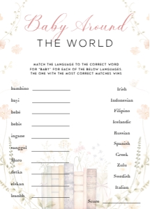 ANC - Baby Around The World - 5x7: ANC - Games Bundle