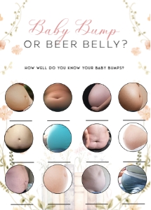ANC - Baby Bump or Beer Belly - 5x7: ANC - Games Bundle