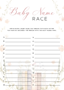 ANC - Baby Name Race - 5x7: ANC - Games Bundle