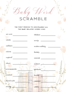 ANC - Baby Word Scramble - 5x7: ANC - Games Bundle