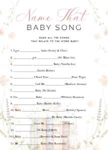 ANC - Name That Baby Song - 5x7: ANC - Games Bundle