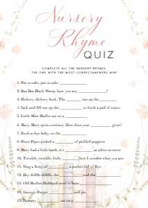 ANC - Nursery Rhyme Quiz - 5x7: ANC - Games Bundle