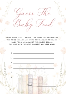 ANC - Guess The Baby Food Card - 3.5x5: ANC - Games Bundle