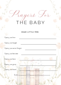 ANC - Prayers For The Baby Card - 5x7: ANC - Games Bundle