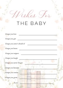 ANC - Wishes For The Baby Card - 5x7: ANC - Games Bundle