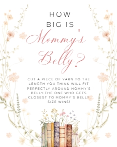 ANC - How Big Is Mommy's Belly - 8x10: ANC - Games Bundle
