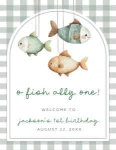 OFO - Welcome Sign - 8.5x11: OFO - Welcome Signs - Gingham