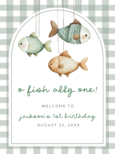 OFO - Welcome Sign - 18x24: OFO - Welcome Signs - Gingham